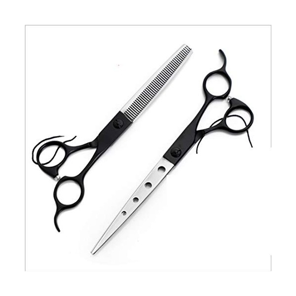 Minicocock Coupe de Cheveux Ciseaux Set avec Peigne Les Cheveux, Cuir Ciseaux Cas et Cas de Coupe de Cheveux, Ciseaux Flats, 