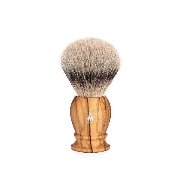 MÜHLE 091h250 Blaireau Classic Pur argenté silvertip Badger Ø 21 mm, Monture Olivier