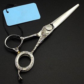 Ciseaux de coupe de cheveux, 5,5 pouces professionnels 440c rétro coupe rose ciseaux de coupe de cheveux ciseaux de coupe de 