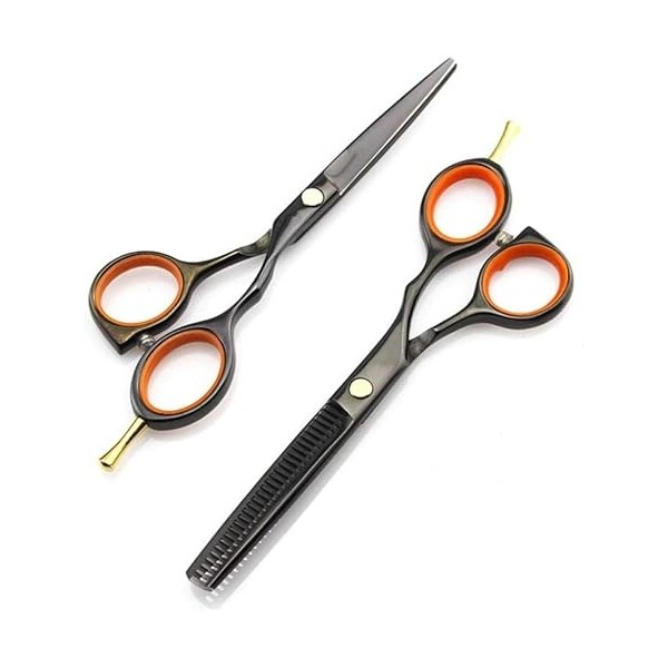 Ciseaux professionnels japonais 440c pour cheveux noirs, 5.5 pouces, pour couper les cheveux, makas, ciseaux amincissants, po