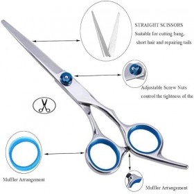 Kit de ciseaux de coiffure Kits de ciseaux de coupe de cheveux 9 pièces ensemble de ciseaux de coiffure ciseaux amincissants/