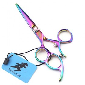 KOAIEZ Ciseaux De Coiffeur De Rasoir À Bord Droit De 6,0 Pouces, Cisaillements À Main Gauche du Coiffeur en Acier Inoxydable,