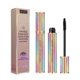 4D Mascara, Mascara Waterproof et Anti-taches, Mascara Épaississant et Allongeant Noir, Sans Grumeaux, Cils Plus Fournis, Tie