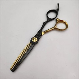 Coupe de cheveuxciseaux de coupe de cheveux Kit 440c Acier 6 Ciseaux Or Noir Cheveuxciseaux de coupe de cheveux Coupe de c