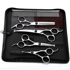 Ensemble de ciseaux de toilettage pour animaux de compagnie Ciseaux pour animaux de compagnie 4 pièces en acier inoxydable Ci