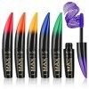 Mascara Coloré, MKNZOME 6 Couleurs Mascara Waterproof Longue Tenue Mascara Fibre de Soie 4d Maquillage Femme Yeux pour Hallow