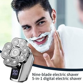 Rosixehird 2 Pcs Rasoirs électriques pour Hommes - Rasoir pour Homme antidérapant 5 en 1 | 9 Rasoir Lavable à Coupe pour Homm