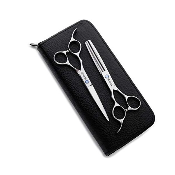 Coupe À La Main Gauche Barber Cheveux Ciseaux Set, 6.0 Pouces Coiffure Ciseaux Cheveux, pour Gauchers Coiffeur, 440C De Haute