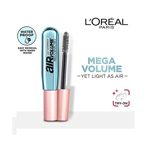 Air Volume Easy Waterproof Mega Mascara 01-Black 8,5 Ml