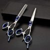 Minicocock 440C Creative Finger Ciseaux 6 Pouces Coiffeur Professionnel Haircut Set Cisaillement Color : Blue 