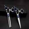 Minicocock 440C Creative Finger Ciseaux 6 Pouces Coiffeur Professionnel Haircut Set Cisaillement Color : Blue 