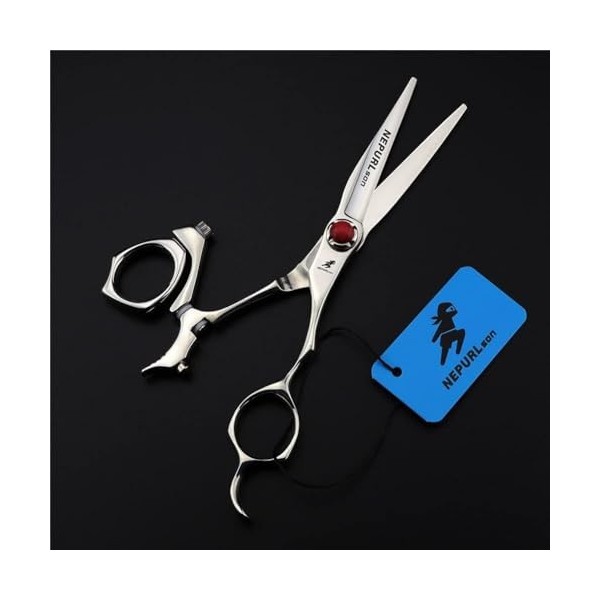 Ciseaux de coiffure pour droitier Ciseaux de barbier pour gauchers 6,0 pouces en acier inoxydable japonais 440C pour cadeau d