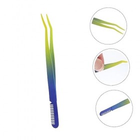 Pince à épiler pour extensions de cils, outil applicateur de cils, pince à épiler en acier inoxydable, accessoires de beauté,...