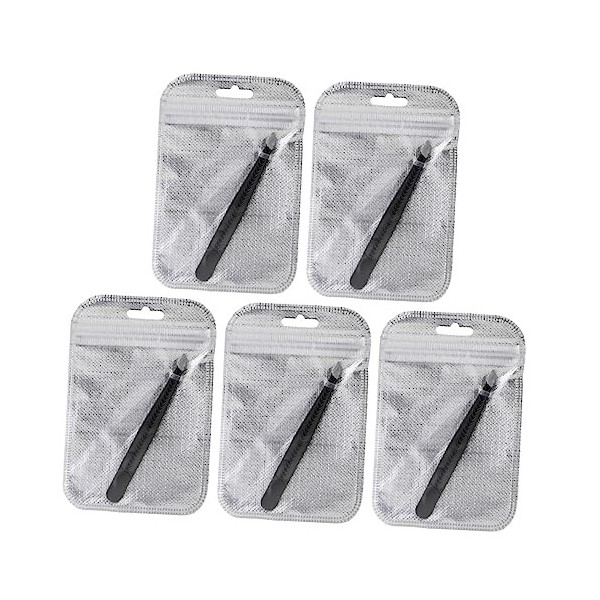 Pincettes dextension de cils de beauté, ensemble de 5 pièces pince à sourcils filetée outils pour dame outils de beauté pinc