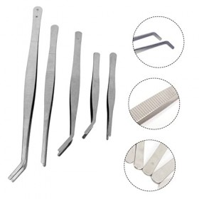 Pincettes dextension de cils de beauté, 5 pièces, pincettes de jardinage, pincettes alimentaires, coupe-ongles, kit doutils R...