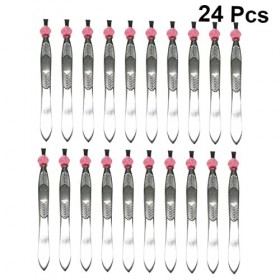 24 pièces pince à épiler pour femme pince à épiler de précision pince à épiler plate pince à épiler pour sourcils pince à épi...
