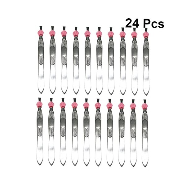 24 pièces pince à épiler pour femme pince à épiler de précision pince à épiler plate pince à épiler pour sourcils pince à épi