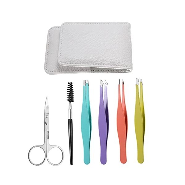 6 pièces ensemble de pinces à sourcils ensemble de costume pour femmes kit de cosmétologie kit de mise en forme des sourcils 