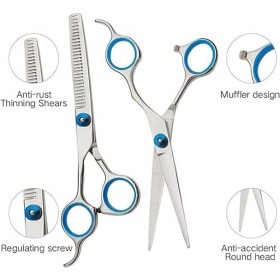 Lot de 11 ciseaux de coupe de cheveux professionnels