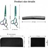 Kit de ciseaux de coupe de cheveux 6,0 pouces Couleur Ciseaux de coiffure professionnels Ciseaux à coupe plate Ciseaux aminci