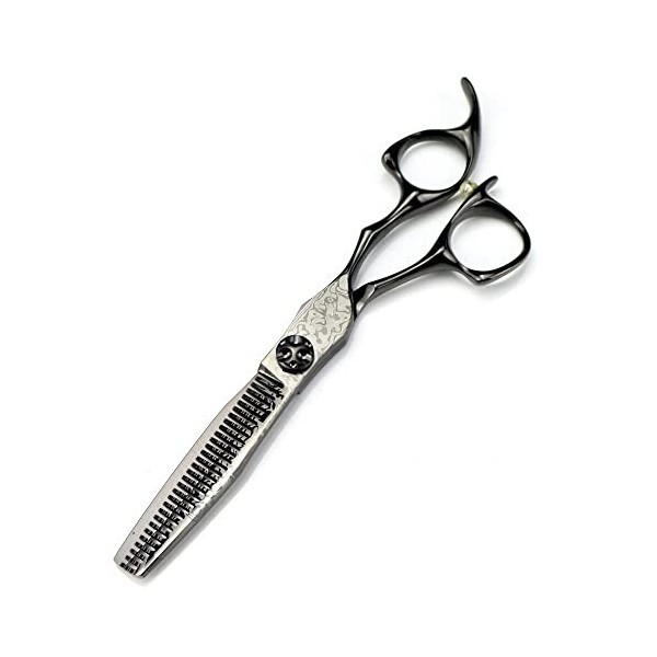Ciseaux de coupe de cheveux, Ciseaux professionnels en acier de Damas de 6 pouces Outils de coupe de cheveux Color : Thinnin