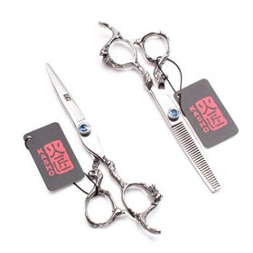 Haut de Gamme 5.5/6.0/7 Pouces Ciseaux de Coiffure Set Professionnel Coiffeur Dilution Salon de Coiffure de Cisaillement à Ha