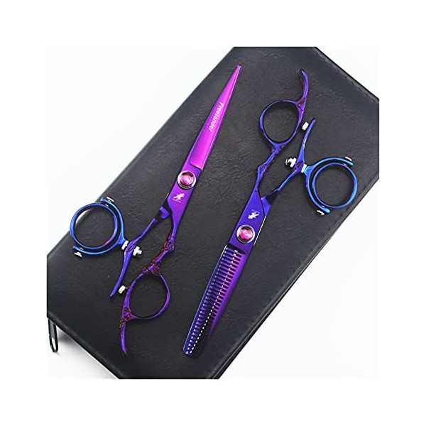 Ciseaux Coiffure/Ciseaux Cheveux 2pcs Ciseaux de coupe Ciseaux Ciseaux Ciseaux avec sac coiffeuse coiffeuse for hommes Femmes