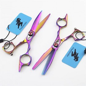 Ensemble de ciseaux de toilettage professionnels pour animaux de compagnie, kit de ciseaux de coupe de cheveux de 5,5 pouces,