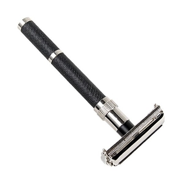 Parker Safety Razor Parker 96R sécurité rasoir rasage ensemble - Comprend pur blaireau brosse, Stand & Parker 96R papillon ou