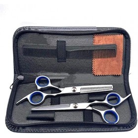 Ciseaux de coiffeur Ciseaux de coiffure Ensemble de ciseaux de coiffure professionnels Ensemble de 5 pièces Ciseaux plats en 