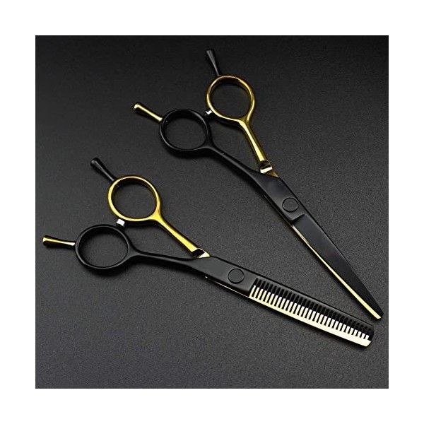 Outils professionnels de coupe de cheveux ciseaux de coiffure cisailles ensemble de barbier, ensemble de ciseaux amincissants