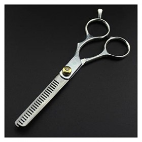 Ciseaux à cheveux en acier inoxydable, ciseaux fendus en acier au carbone, ciseaux de barbier couleur : ensemble avec étui s