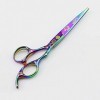 Ciseaux professionnels violet arc-en-ciel de 5.5 et 6 pouces, ensemble de ciseaux de coupe et damincissement pour cheveux, c