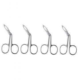 4 pcs Ciseaux à Barbe Pince à Cils Pince à Cils Pince à Sourcils en Acier Inoxydable Pince à Sourcils Clip Sourcils Courbés P