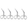 4 pcs Ciseaux à Barbe Pince à Cils Pince à Cils Pince à Sourcils en Acier Inoxydable Pince à Sourcils Clip Sourcils Courbés P