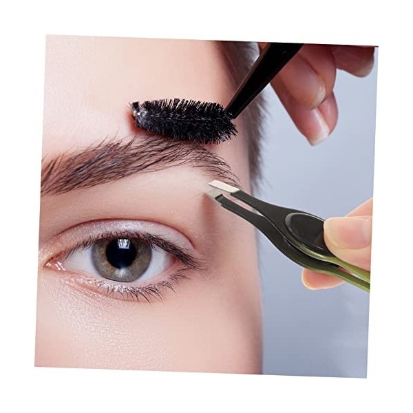 5 pièces pince à sourcils avec coussinet en caoutchouc pince à épiler en acier inoxydable ensembles de brillant à lèvres pour