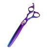 Ciseaux de coiffeur Ciseaux de coupe de cheveux, 7 pouces Professionnel Japon 440c Acier Violet Flamme Gem Ciseaux de cheveux