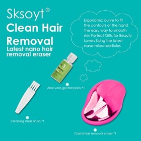 SKSOYT Gomme à cheveux nano cristal améliorée pour homme et femme avec exfoliation douce de la peau, facile à utiliser, fonct