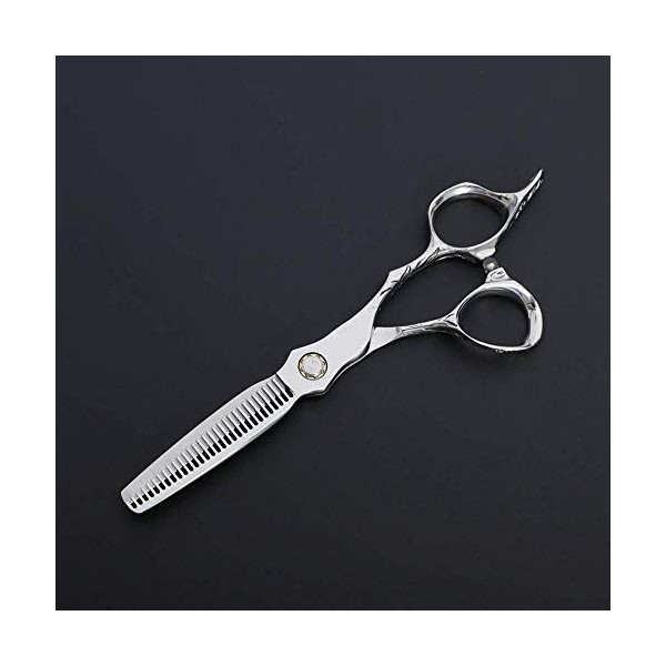 Ensemble de coiffure professionnel pour coiffeur de 6 pouces, cisaillement plat en acier inoxydable + ciseaux à dents, ensemb