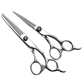 Outils de coupe des cheveux Ciseaux de coiffure professionnels de 6,0 pouces, cisailles plates + cisailles à dents, ciseaux e