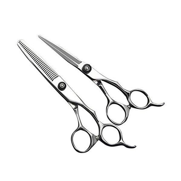 Outils de coupe des cheveux Ciseaux de coiffure professionnels de 6,0 pouces, cisailles plates + cisailles à dents, ciseaux e
