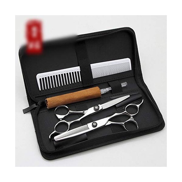 Outils de coupe des cheveux Ciseaux de coiffure professionnels de 6,0 pouces, cisailles plates + cisailles à dents, ciseaux e