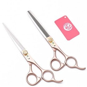 Lot de 2 paires de ciseaux de coiffeur professionnels pour gaucher - Pour salon de coiffure, barbier ou usage domestique - Lé