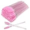 Lot de 50 brosses à cils jetables pour mascara et sourcils - Noir et rose Mascara