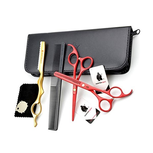 WYGC Scissors Ciseaux Coiffure,Ciseaux de Coiffeur Combinaison Set Kit Ciseaux Cheveux Coupe Nette et Précise pour Salon de C