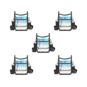 Leisurealeaneag Lot de 5 étuis pour ciseaux à cheveux professionnels Noir transparent