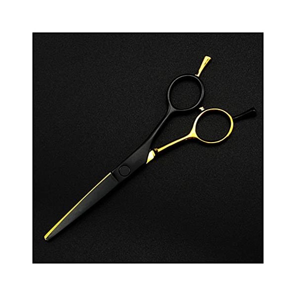 Ciseaux de coiffure dorés et noirs de 14 cm, pour coupe de cheveux, amincissants, pour coiffeur couleur : coupe coupe b 