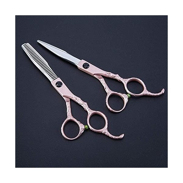 Générique Ciseaux de Coiffure Professionnels Rose Gold Scorpion Hair Barber Ciseaux Set Ciseaux Cheveux Ciseaux Qualité Salon