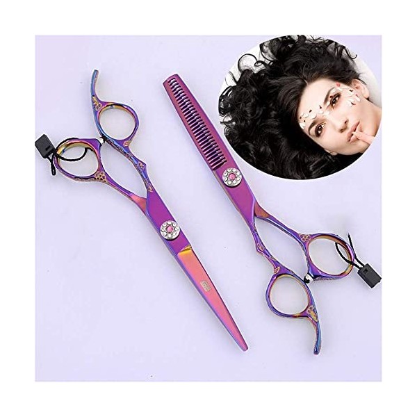 Ciseaux de coiffure Série gaucher Ciseaux de coiffeur Salon de coiffure professionnel Cisailles Coupe nette et précise pour c