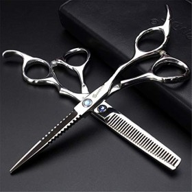Ciseaux de Coiffure Professionnel 6.0 Pouces Set coiffeuses Barber Coupe Dilution Ciseaux Haut de Gamme 440C Modélisation Fin